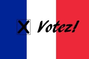 French flag with ballot checkbox and "Votez"